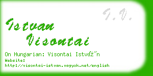 istvan visontai business card